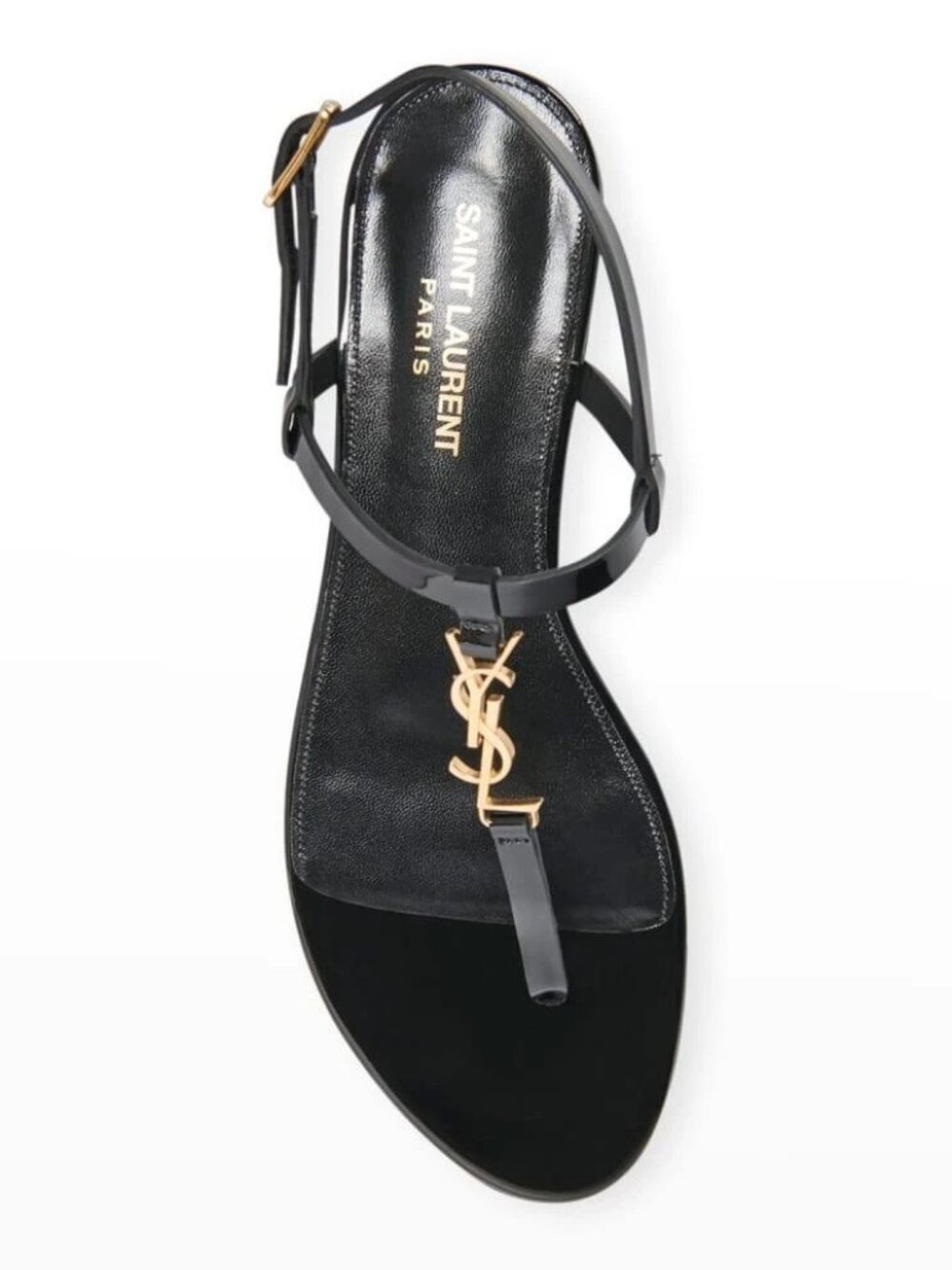 $1315 Men's YSL Saint Laurent CASSANDRE thong sandal size 43 made in Italy